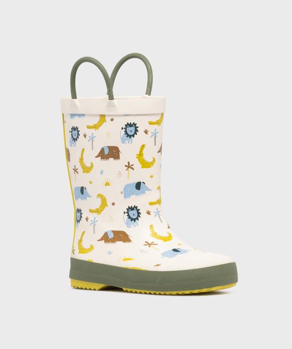 Bottes de pluie à motifs animaux sauvages garçon - 5 Miles vue2 - 5 MILES - GEMO