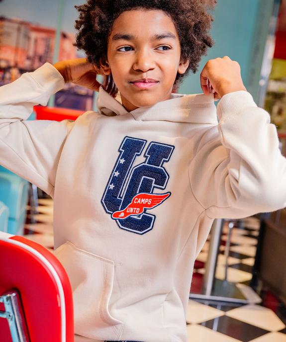 Sweat à capuche avec large motif brodé garçon - Camps United vue1 - CAMPS - GEMO