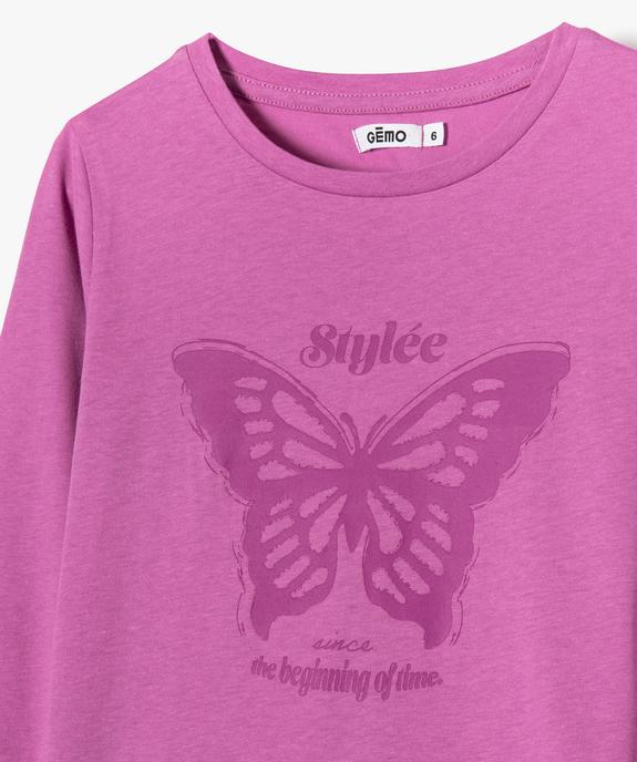Tee-shirt à manches longues avec inscription fille - PREMIER PRIX BY GEMO Tee-shirt à manches longues avec inscription fille vue2 - PREMIER PRIX BY GEMO - GEMO
