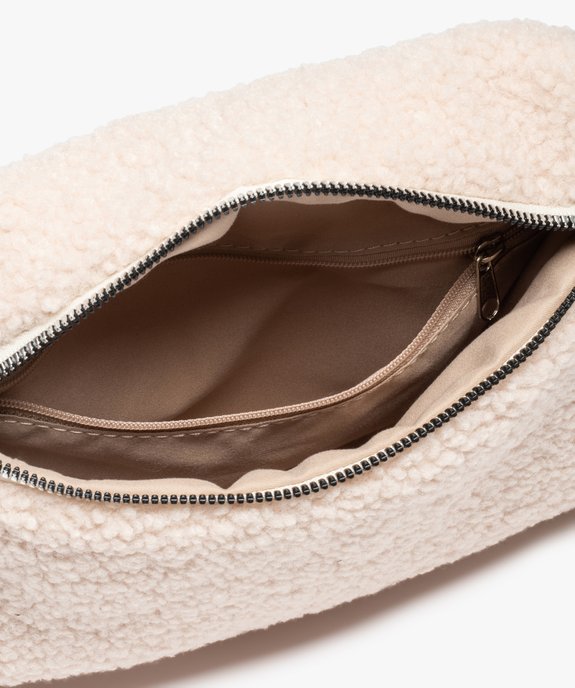 Sac femme en sherpa porté travers vue3 - GEMO (ACCESS) - GEMO