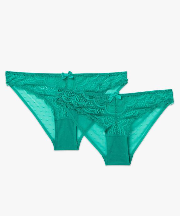 Culottes en dentelle et tulle femme (lot de 2) vue4 - GEMO(HOMWR FEM) - GEMO