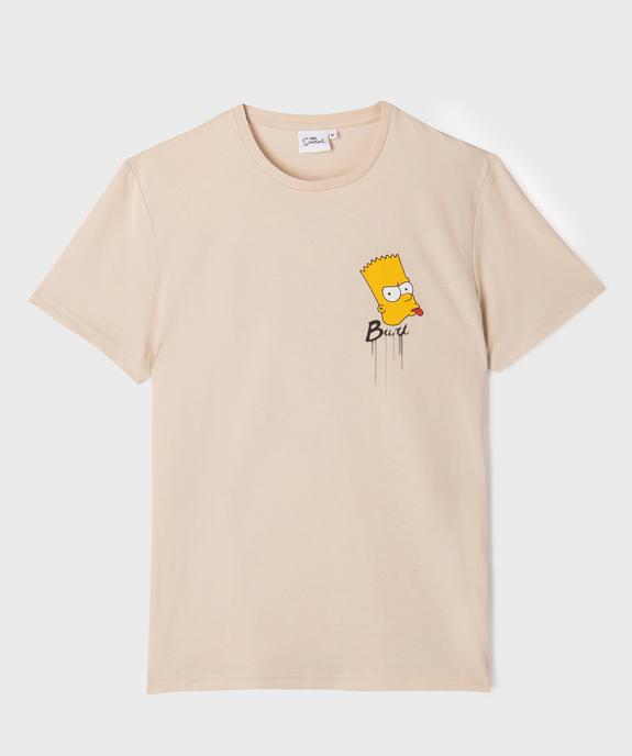 Tee-shirt manches courtes en coton imprimé homme - The Simpsons vue1 - SIMPSONS - GEMO