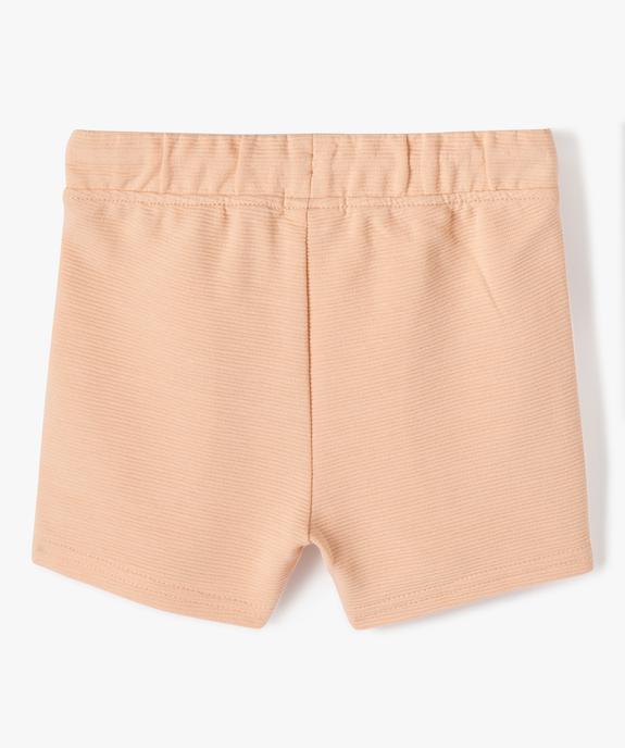 Short bébé en maille côtelée à taille élastiquée vue3 - GEMO(BEBE DEBT) - GEMO
