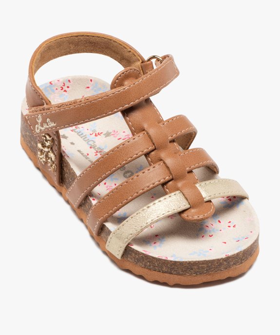 Sandales bébé fille avec multibrides et à scratch - LuluCastagnette vue5 - LULU CASTAGNETT - GEMO