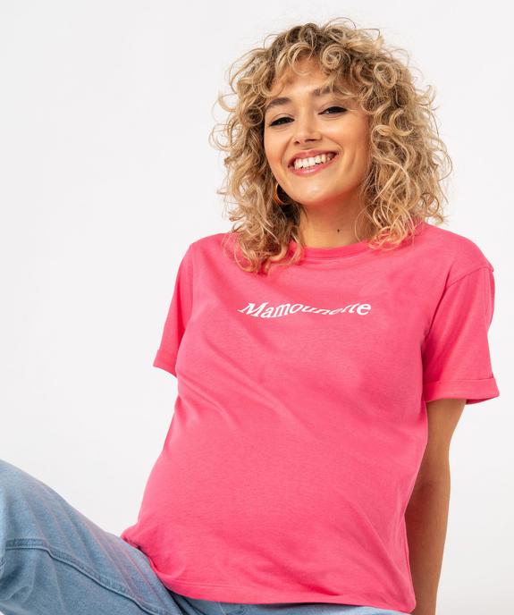 Tee-shirt de grossesse compatible allaitement avec motif  vue1 - GEMO 4G MATERN - GEMO