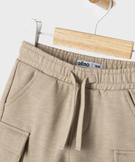 Short uni avec poches cargo bébé garçon vue2 - GEMO(BEBE DEBT) - GEMO