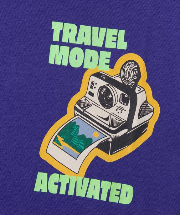 Tee-shirt manches courtes à motif poitrine et dos garçon vue2 - GEMO 4G GARCON - GEMO