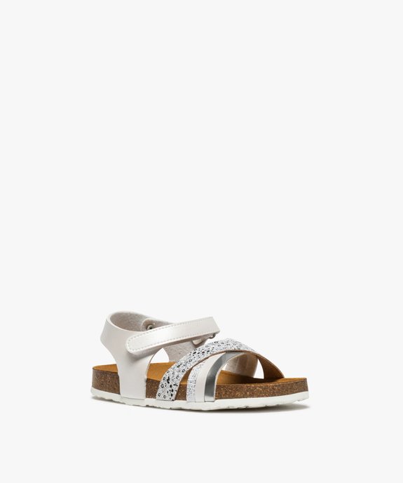 Sandales fille à brides pailletées et irisées vue2 - GEMO (ENFANT) - GEMO