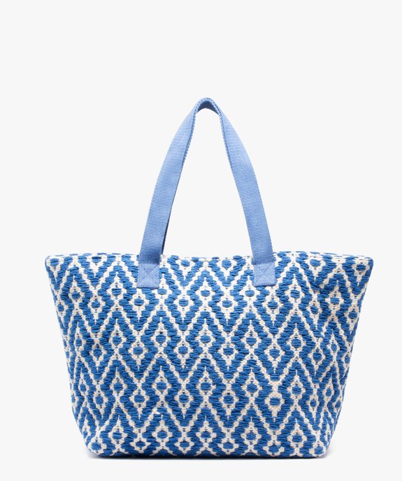 Sac cabas femme en toile tissée grand format vue1 - GEMO (ACCESS) - GEMO
