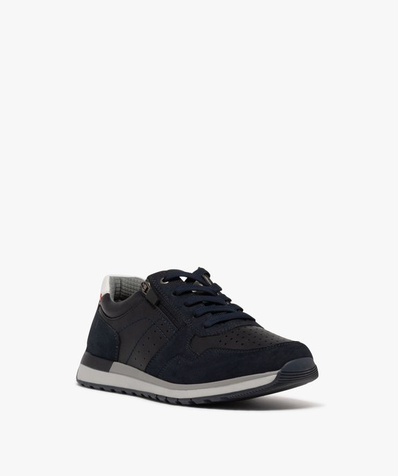 Baskets basses à zip et lacets avec semelle confortable homme vue2 - RELIFE - GEMO