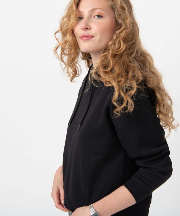 Sweat femme court à capuche vue2 - GEMO(FEMME PAP) - GEMO