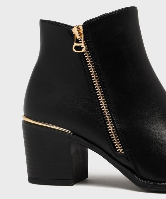 Boots à talon avec zip décoratif femme - Valentina Baldano vue6 - GEMO(URBAIN) - GEMO