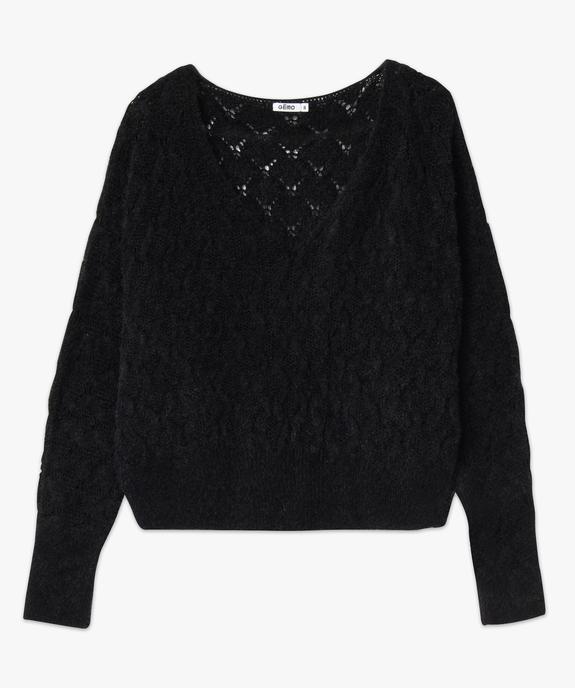 Pull à manches chauve-souris en maille fantaisie femme vue4 - GEMO(FEMME PAP) - GEMO
