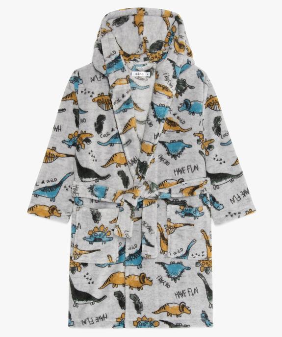 Peignoir garçon avec capuche à motifs dinosaures vue1 - GEMO (ENFANT) - GEMO