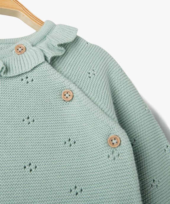 Ensemble bébé 3 pièces : gilet + pantalon + bonnet en tricot - LuluCastagnette vue2 - LULUCASTAGNETTE - GEMO