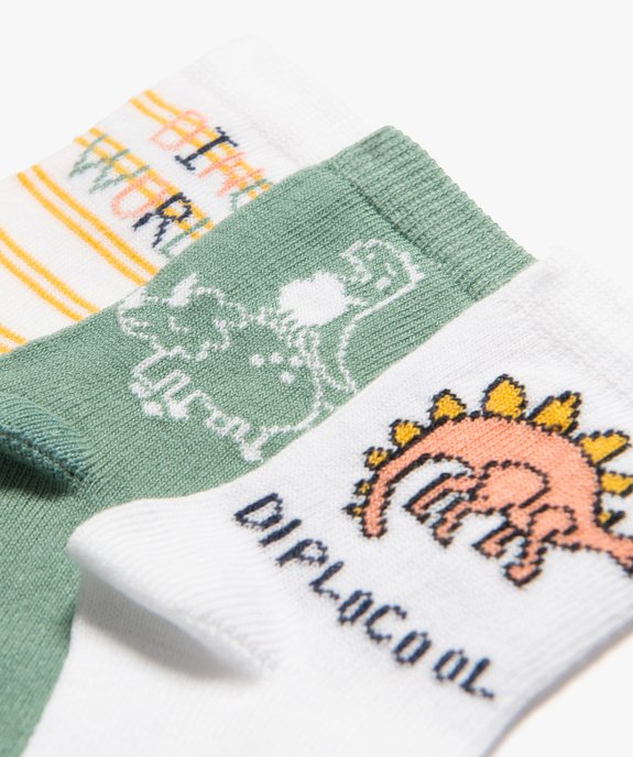 Chaussettes bébé à tige haute (lot de 3) vue2 - GEMO 4G BEBE - GEMO
