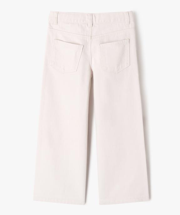 Pantalon large en toile denim colorée fille - GEMO 4G FILLE Pantalon large en toile denim colorée fille vue4 - GEMO 4G FILLE - GEMO