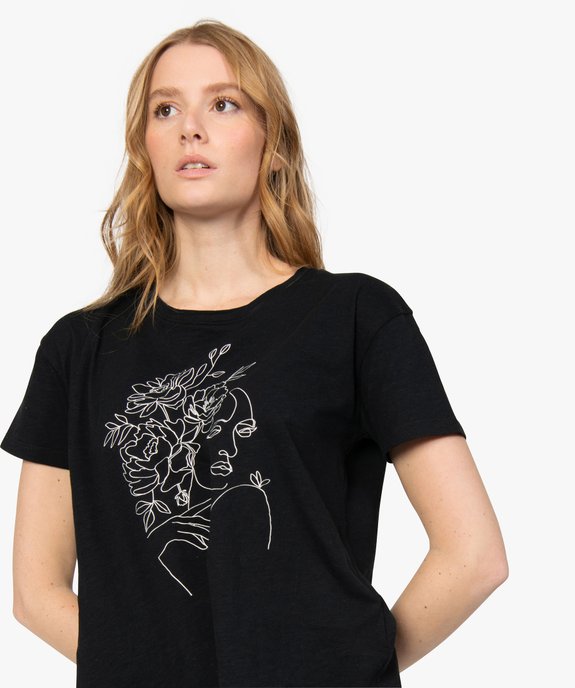 Tee-shirt femme oversize imprimé vue2 - GEMO(FEMME PAP) - GEMO