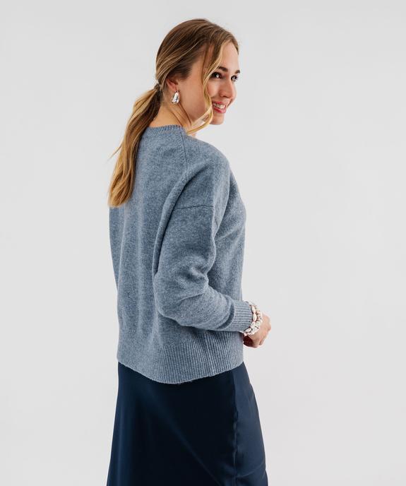 Pull à col rond coupe oversize femme vue3 - GEMO 4G FEMME - GEMO