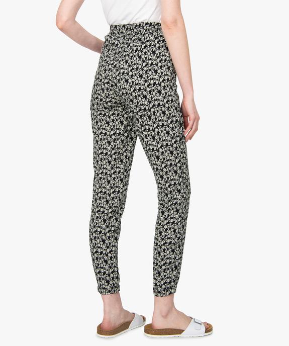 Pantalon femme en matière fluide imprimée vue3 - GEMO(FEMME PAP) - GEMO