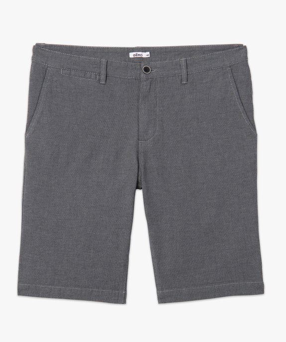 Bermuda homme en toile de coton extensible  vue4 - GEMO (HOMME) - GEMO