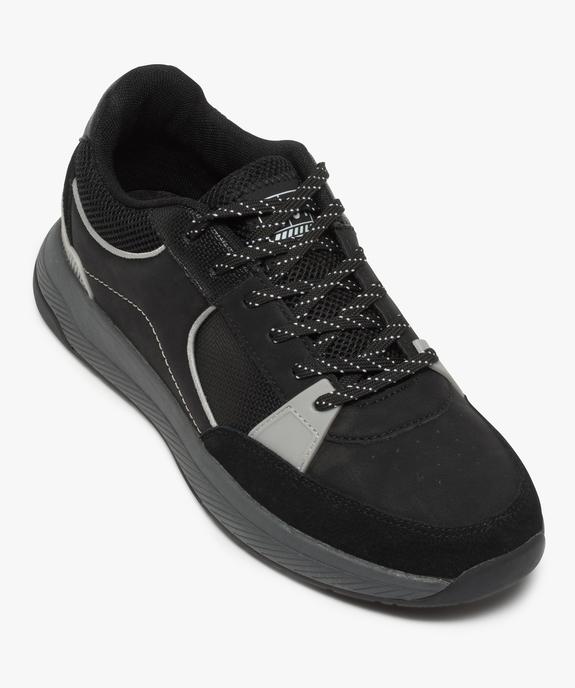 Baskets homme style skateshoes multimatières à lacets vue5 - GEMO (CASUAL) - GEMO