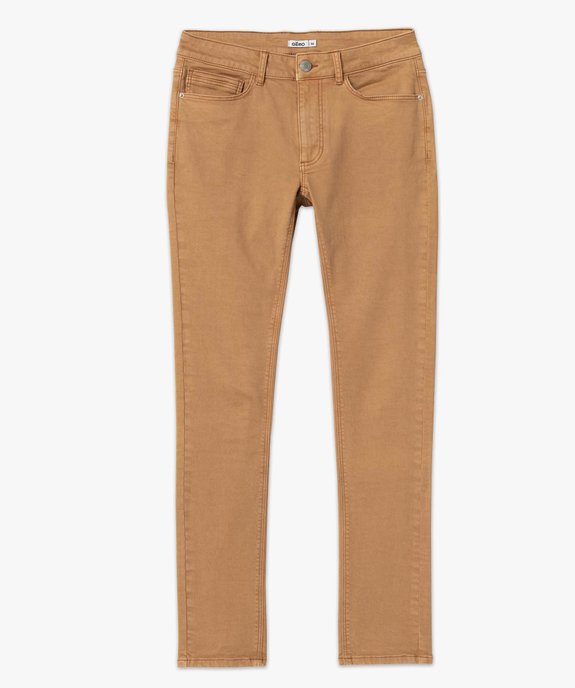 Pantalon femme coupe slim en coton stretch vue4 - GEMO(FEMME PAP) - GEMO