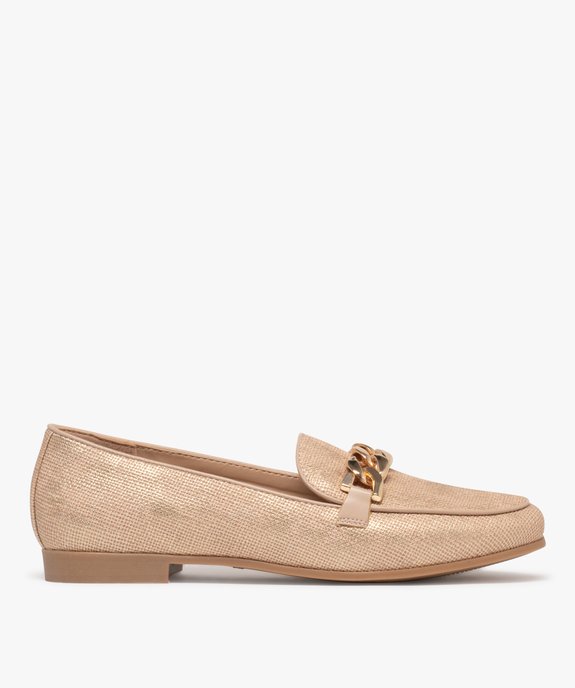 Mocassins femme à bout amande et bride chaine vue2 - GEMO (CASUAL) - GEMO