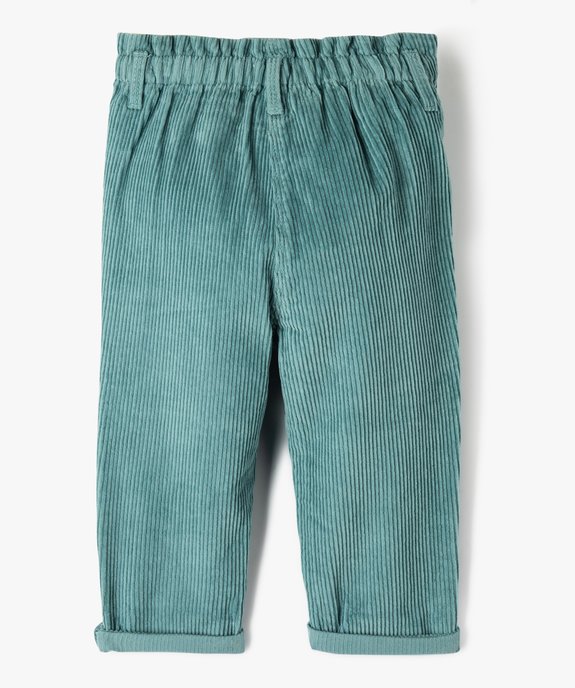 Pantalon en velours côtelé bébé fille vue3 - GEMO 4G BEBE - GEMO