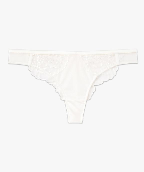 Tanga en dentelle avec dos ajouré femme vue4 - GEMO(HOMWR FEM) - GEMO