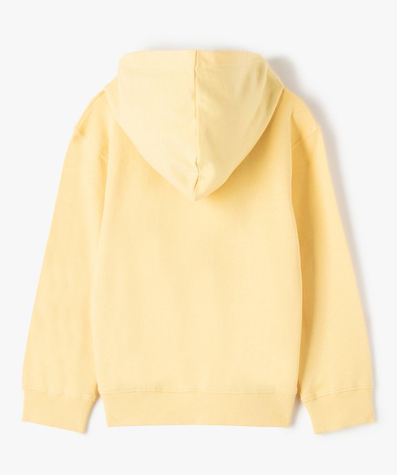 Sweat garçon zippé à capuche et motif en relief vue3 - GEMO (ENFANT) - GEMO