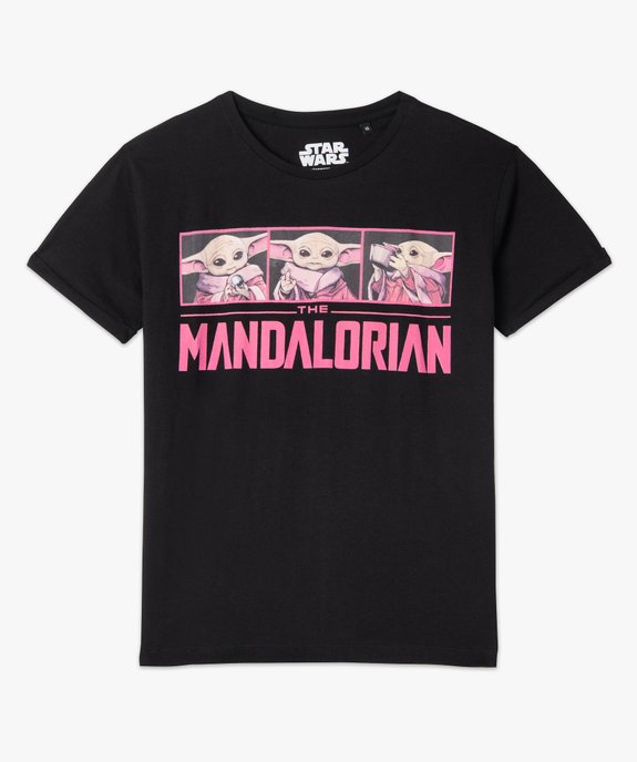 Tee-shirt femme à manches courtes avec motif – Star Wars vue4 - THE MANDALORIAN - GEMO