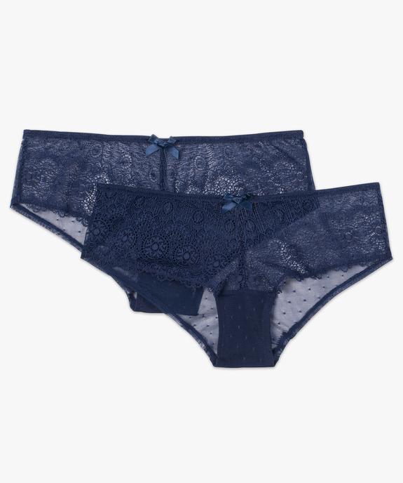 Shorty femme en dentelle et tulle (lot de 2) vue4 - GEMO(HOMWR FEM) - GEMO