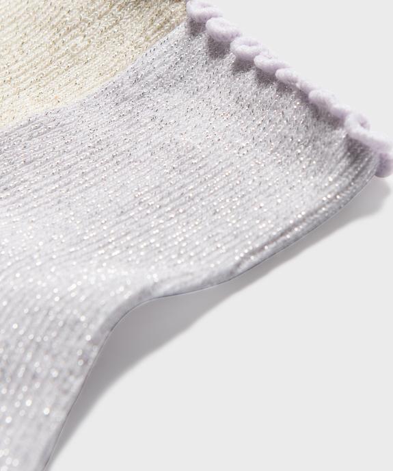 Chaussettes tige basse pailleté à finition roulottée femme (lot de 2 paires) vue2 - GEMO(HOMWR FEM) - GEMO