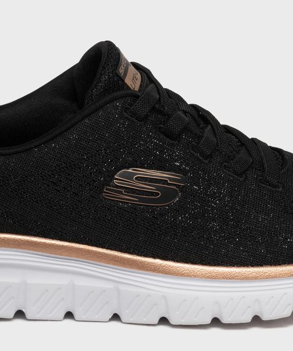 Baskets en mesh léger et pailleté femme - Skechers vue6 - SKECHERS - GEMO