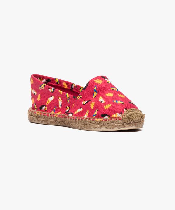 Espadrilles motif tropical vue2 - GEMO (PLAGE) - GEMO