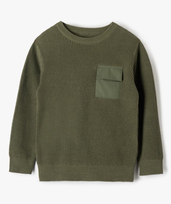 Pull garçon avec poche poitrine fantaisie vue1 - GEMO (ENFANT) - GEMO