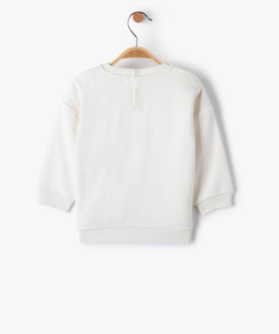 Sweat bébé garçon en molleton motif hiver vue3 - GEMO(BEBE DEBT) - GEMO