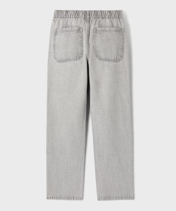 Jean droit à ceinture élastiquée ajustable garçon vue3 - GEMO (JUNIOR) - GEMO