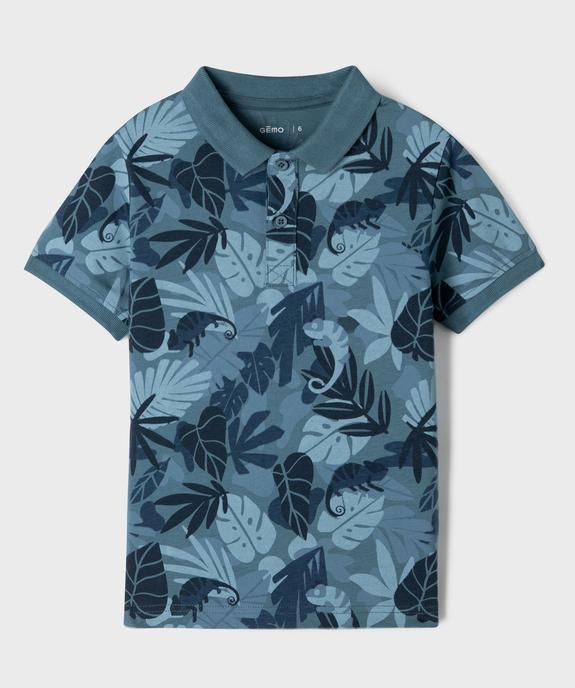 Polo manches courtes à motifs exotiques garçon vue1 - GEMO (ENFANT) - GEMO