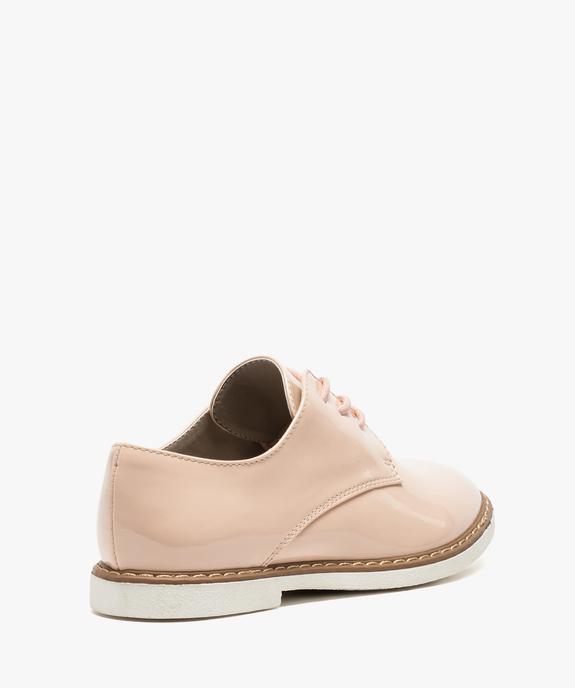 Derbies fille vernis à semelle blanche vue4 - GEMO (ENFANT) - GEMO