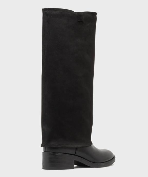 Bottes cavalières 2-en-1 avec guêtres en suédine amovibles femme vue4 - FOLLOW ME - GEMO