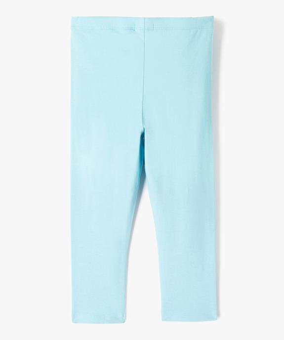 Legging 7/8ème uni à taille élastiquée fille vue3 - GEMO (ENFANT) - GEMO