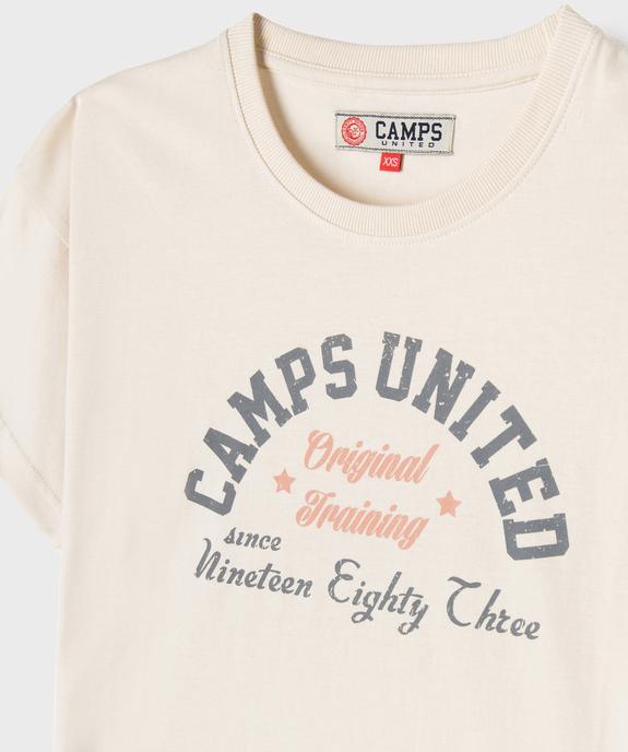 Pyjashort bicolore style vintage fille - Camps United vue2 - CAMPS US - GEMO