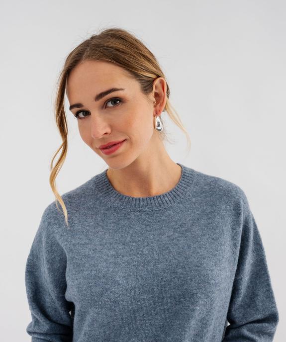 Pull à col rond coupe oversize femme vue2 - GEMO 4G FEMME - GEMO