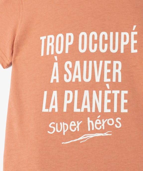 Tee-shirt bébé garçon avec message vue2 - GEMO(BEBE DEBT) - GEMO