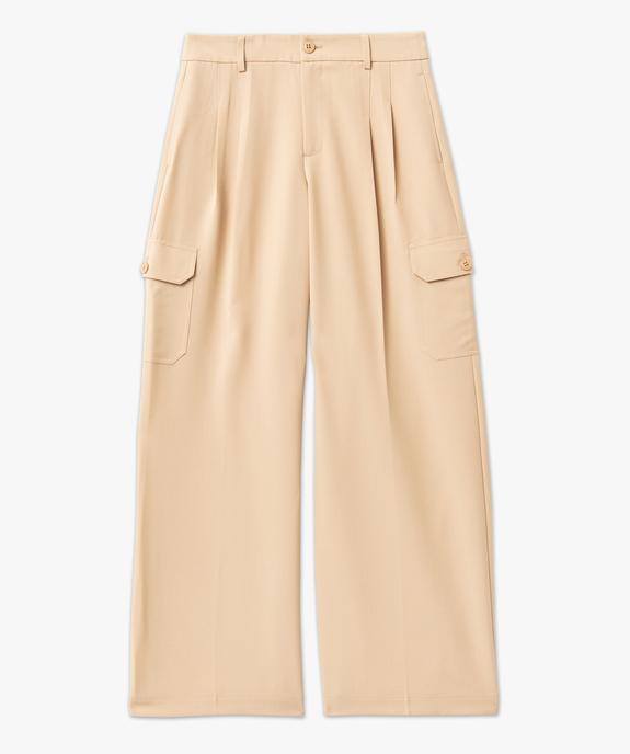 Pantalon large avec poches à rabat femme vue4 - GEMO(FEMME PAP) - GEMO