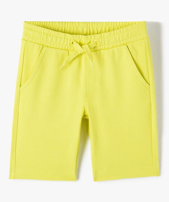 Bermuda garçon en maille unie à taille élastiquée vue1 - GEMO (ENFANT) - GEMO