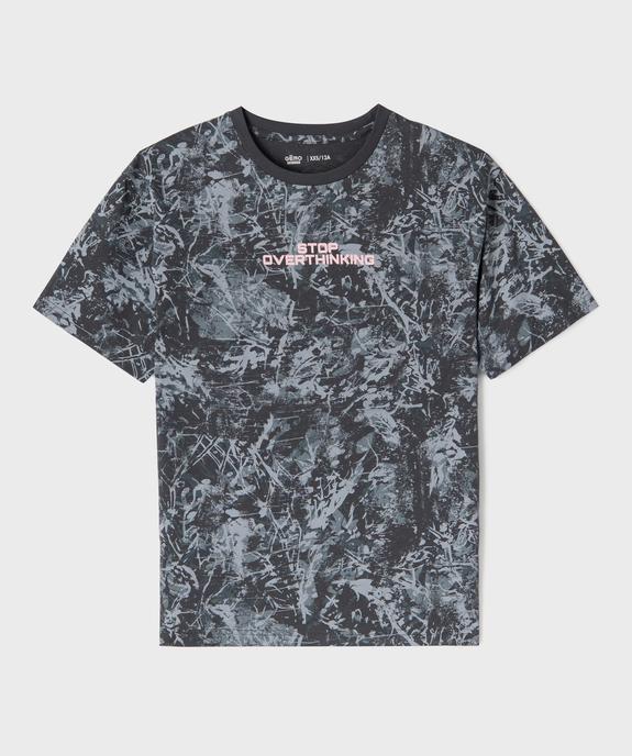 Tee-shirt manches courtes imprimé coupe oversize garçon vue1 - GEMO 4G GARCON - GEMO