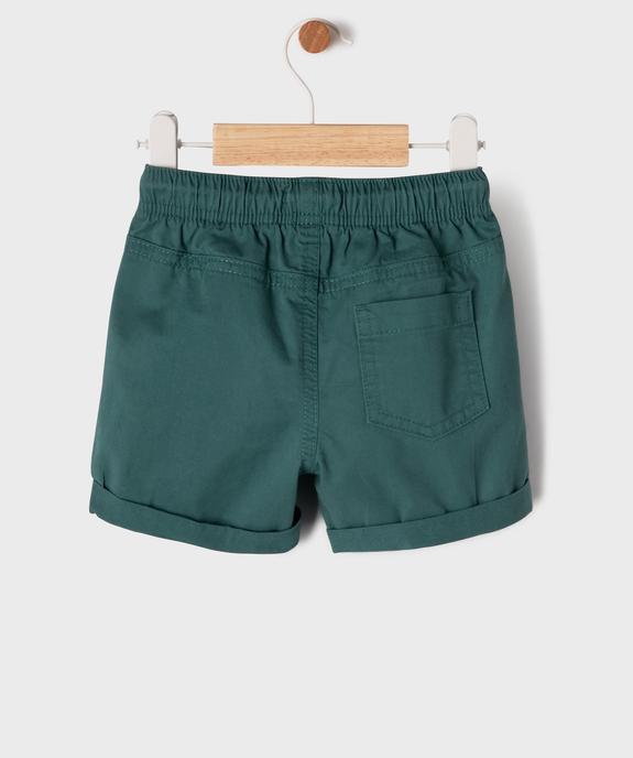 Bermuda en coton avec taille ajustable bébé garçon vue3 - GEMO(BEBE DEBT) - GEMO